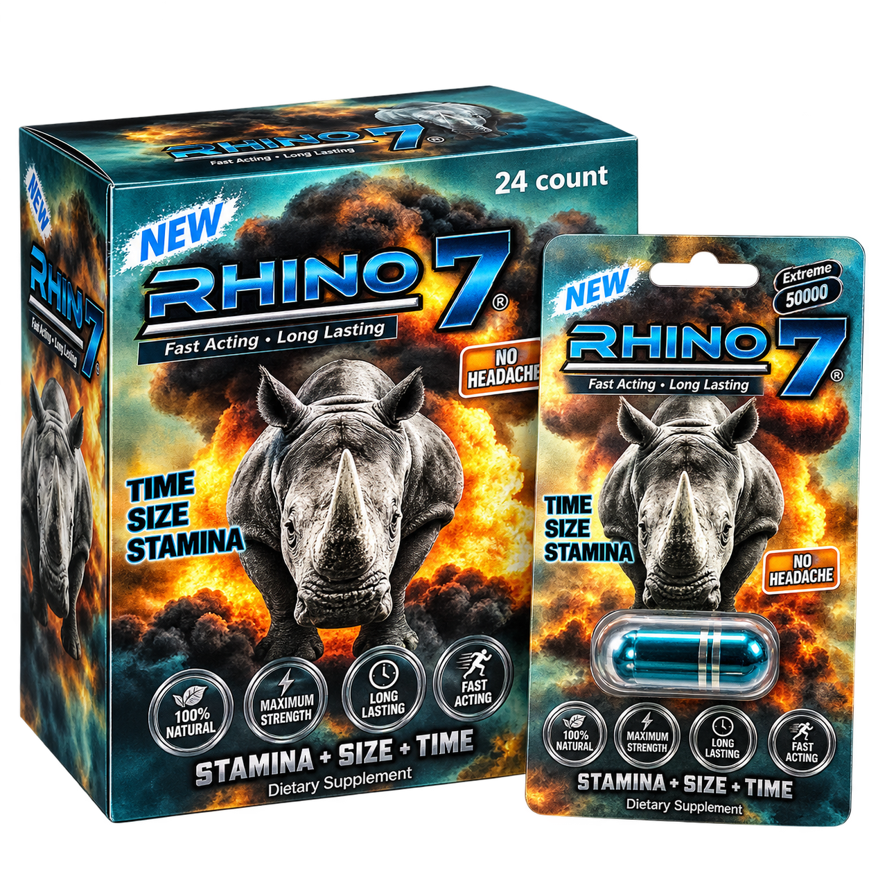 Pastilla sencilla rhino 7 24 pz