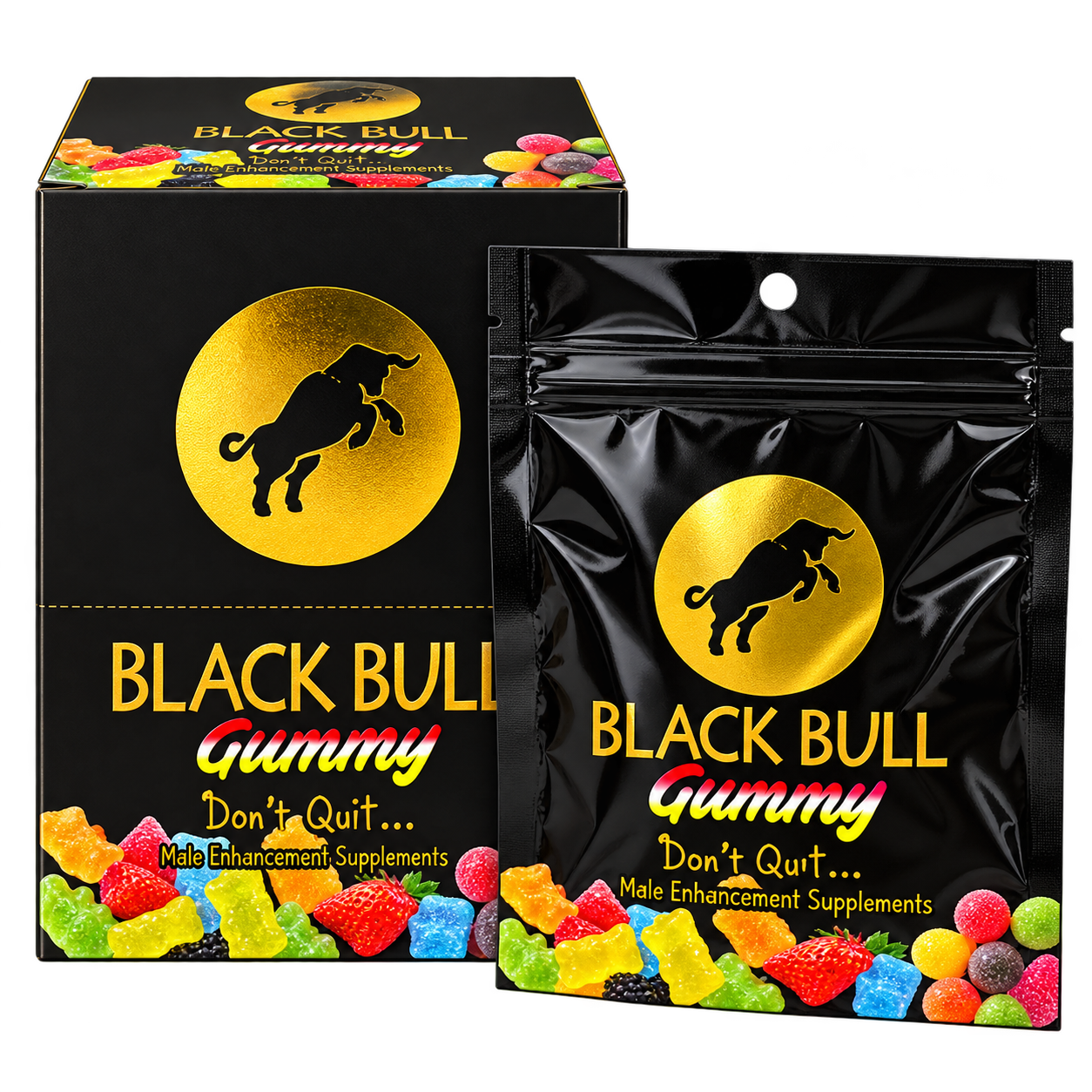 Gomitas black bull 24 sobres de 3 gomitas