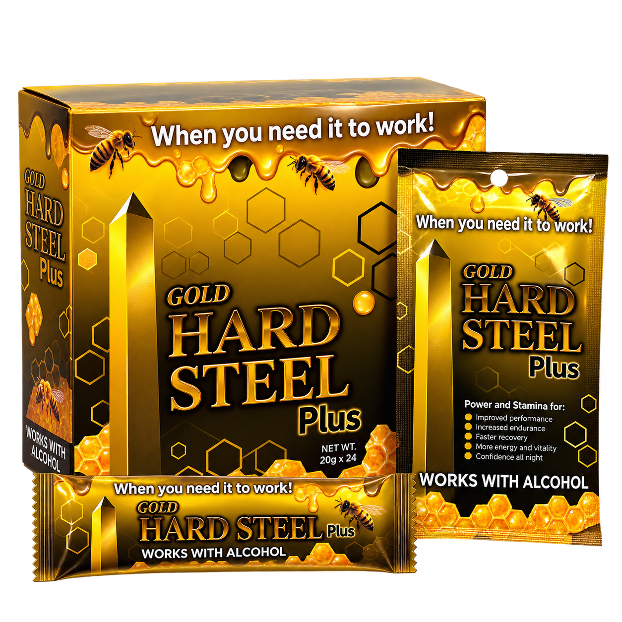 Hard steel plus sobre de carton 24 sobres 20g